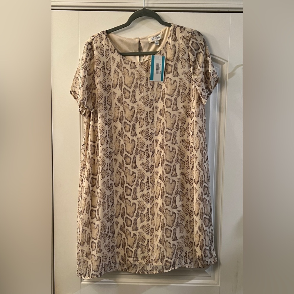New Size L Snake Print Dress